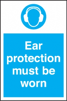 ear protection must be worn  