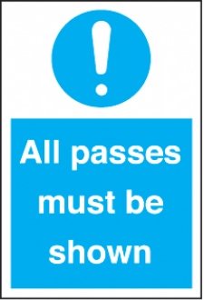 all passes must be shown 