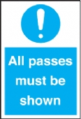 all passes must be shown 