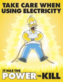 Simpsons take care using electricity