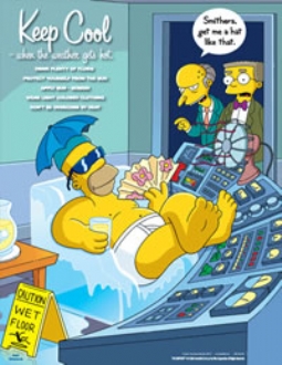 Simpsons keep cool