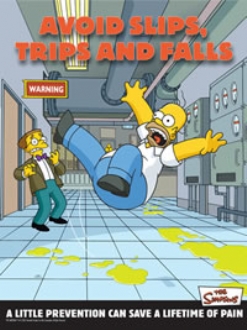 Simpsons avoid slips,trips & falls