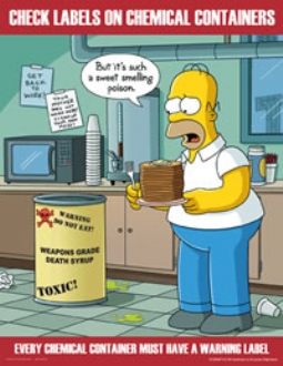 Simpsons check chemical containers