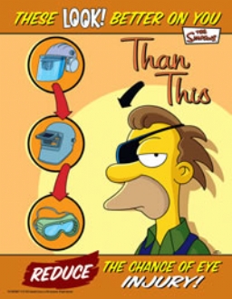 Simpsons reduce eye injury