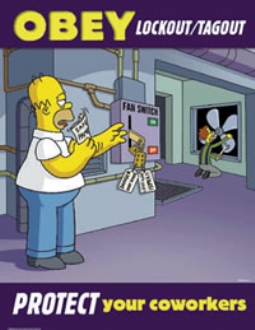 Simpsons obey lockout/tagout