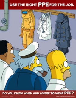Simpsons use the right ppe