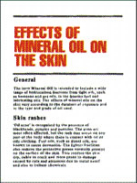 effects of minerals laminated poster