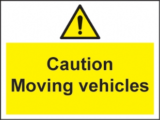 caution moving vehicles