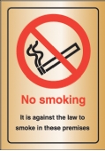 No smoking it is against the law