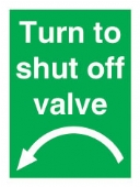 Turn to shut off valve left