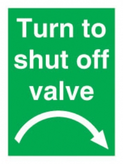 Turn to shut off valve right