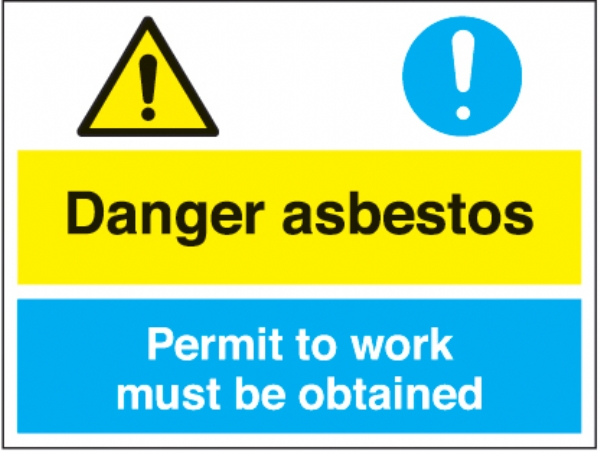 danger asbestos - permit to work 