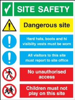 site safety multi message sign