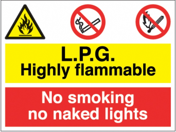 lpg highly flammable/no smoking 