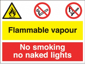 flammble vapour/no smoking 