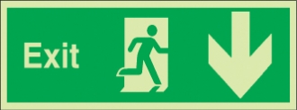 exit arrow down  