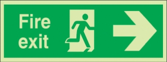 fire exit running man/arrow right 