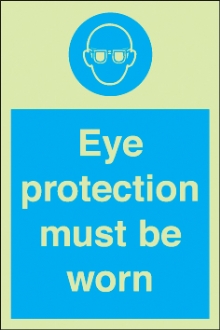 eye protection must be worn 