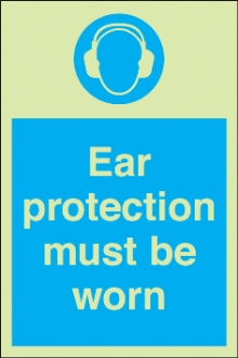 ear protection must be worn 