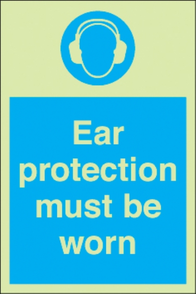 ear protection must be worn 