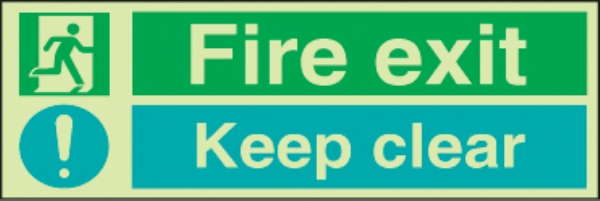fire exit keep clear 
