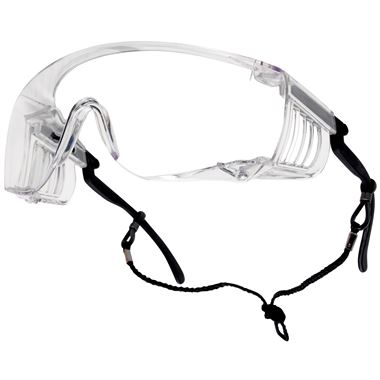 Bolle Squale SQUPSI Safety Over Glasses with Cord - Anti Scratch & Anti Fog UV Lens