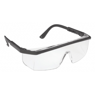 JSP M9100 Wraparound Adjustable Clear Safety Glasses - Anti Scratch Lens