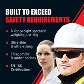 JSP Stealth 16g Clear Safety Glasses ASA920-161-300 - Anti Scratch Hardia+ Lens