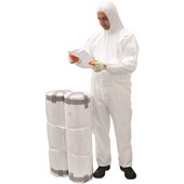 Portwest ST40 White Biztex Microporous Disposable Coverall Type 5/6 60g