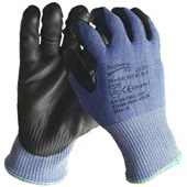 Supreme 555BLB-E Cut E Work Gloves with PU Coating - 13g