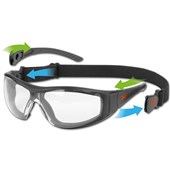 JSP Stealth Hybrid Clear Safety Glasses Google ASA450-151-102 - Anti-Scatch & Anti-Mist PremierShield Lens