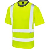 Leo Workwear Newport Yellow Comfort EcoViz Hi Vis T-Shirt