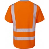 Leo Workwear Larkstone Orange EcoViz Coolviz Plus Hi Vis T-Shirt  