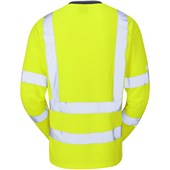 Leo Workwear Riverton Yellow Leo EcoViz Comfort Hi Vis Long Sleeved T-Shirt