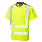 Leo Workwear Putsborough Yellow Performance Hi Vis T-Shirt