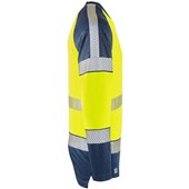 Leo Workwear Ruda Yellow EcoViz Performance Dual Colour Hi Vis Long Sleeved T-Shirt