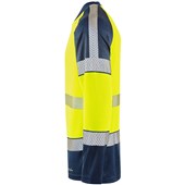 Leo Workwear Ruda Yellow EcoViz Performance Dual Colour Hi Vis Long Sleeved T-Shirt