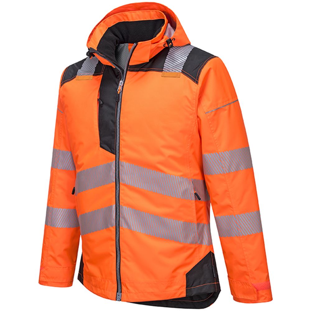 Portwest T400 PW3 Orange Hi Vis Winter Jacket | Safetec Direct