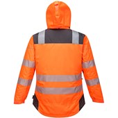 Portwest T400 PW3 Orange Padded Waterproof Hi Vis Winter Jacket