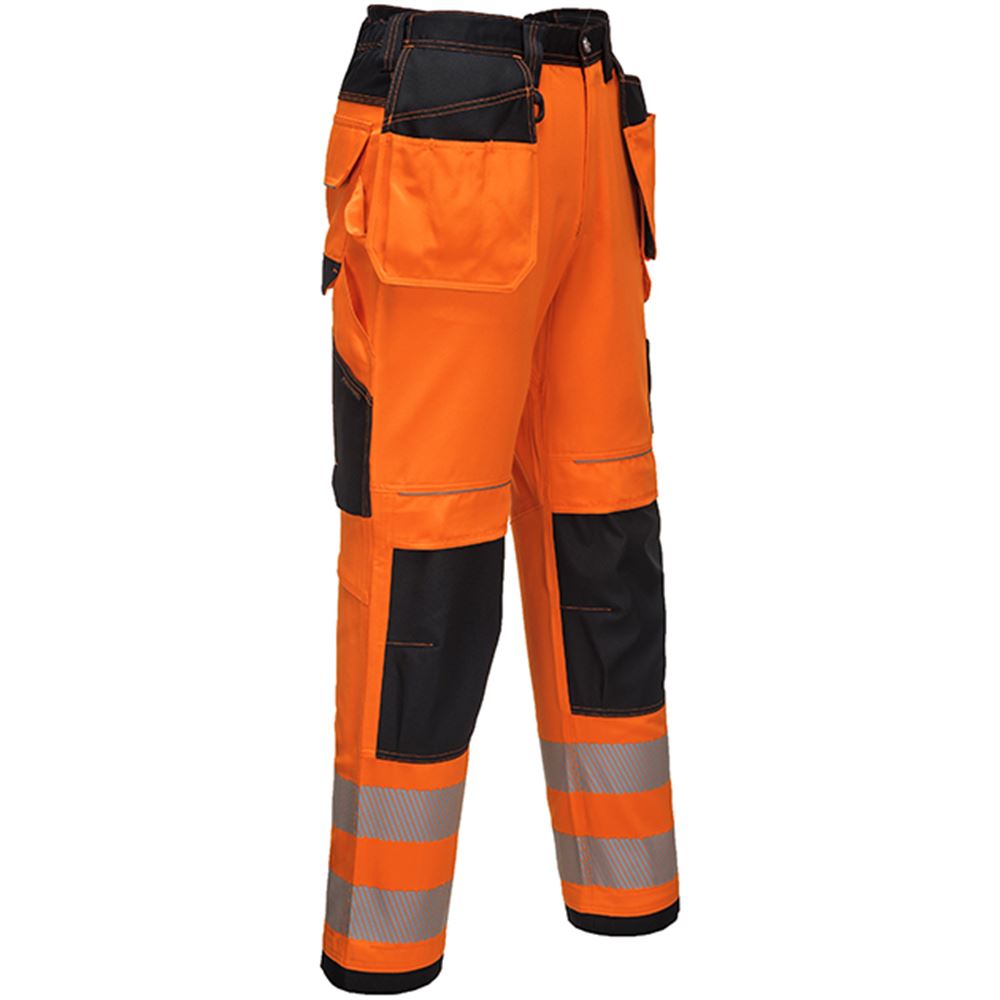 Portwest T501 Orange PW3 Hi Vis Holster Trousers | Safetec Direct