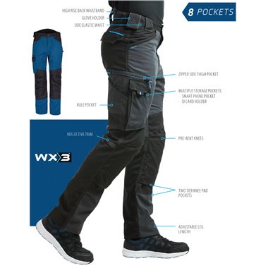 Portwest T701 WX3 Trousers Persian Blue Portwest T701 WX3 Trousers Persian Blue
