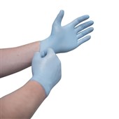 TraffiGlove TD01 Sustain Blue Powder Free Biodegradable Nitrile Disposable Gloves AQL1.5 - (Box 100)