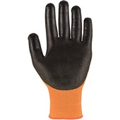 TraffiGlove TG3010 X-Dura Classic Cut B PU Palm Coated Amber Work Gloves - 13g