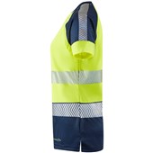 Leo Workwear Lorna Yellow EcoViz Performance Dual Colour Women's Hi Vis T-Shirt