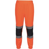 Regatta TRJ503 Pro Orange/Navy Two Tone Hi Vis Jogging Bottoms