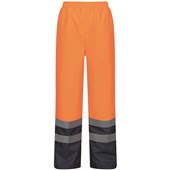 Regatta TRJ523 Pro Orange/Navy Two Tone Waterproof Padded Hi Vis Trouser