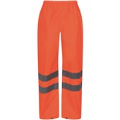 Regatta TRW498 Pro Orange Hi Vis Waterproof Breathable Packaway Trouser