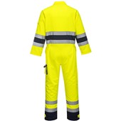 Portwest TX55 Yellow/Navy Nantes Polycotton Hi Vis Overalls