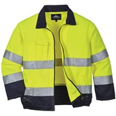 Portwest TX70 Madrid Yellow/Navy Hi Vis Poly-Cotton Jacket