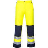 Portwest TX71 Seville Yellow/Navy Hi Vis Poly-Cotton Trousers